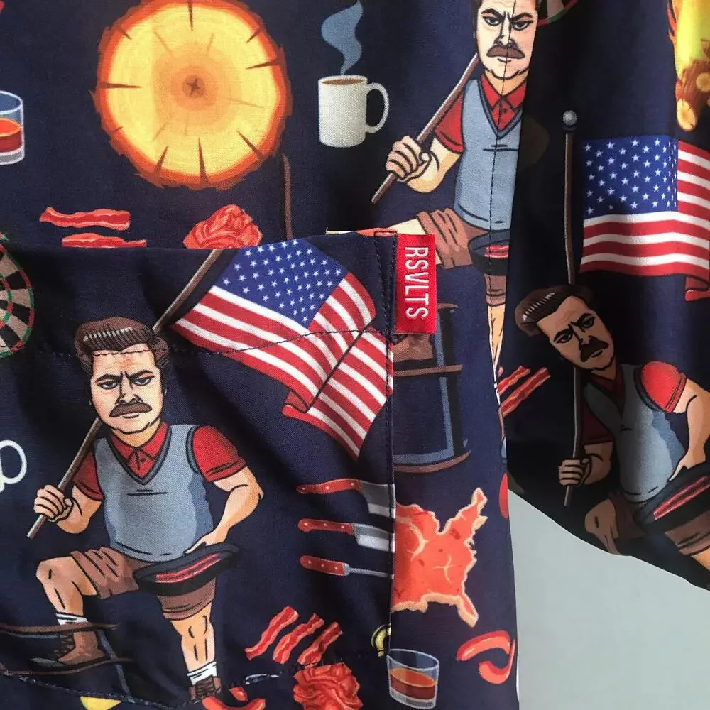 RSVLTS Park Recreation City Of Pawnee Ron Swanson’s Greatness Kunuflex Size Med - Picture 4 of 5